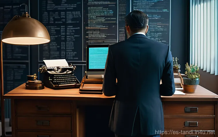 통번역사 다양한 번역 분야 - **"The Evolving Translator's Workspace"**
    A dynamic, split-frame image illustrating the evolutio...